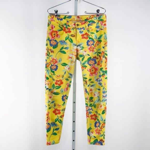 kate spade Pants - Kate Spade Yellow Floral Print Jeans / Pants